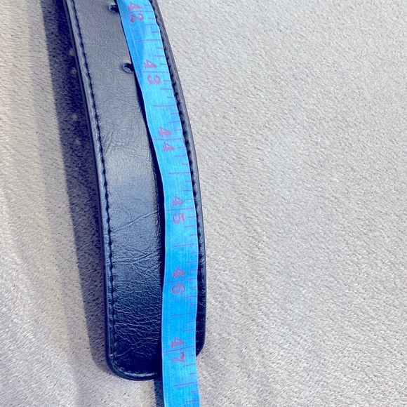 NWT Belgo Lux Black Belt With Golden Metal Buckle Floral Material Women Size XL - Picture 8 of 8